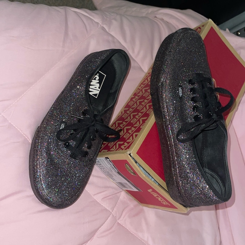 Women’s rainbow glitter vans